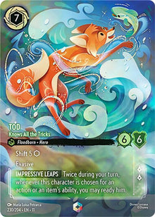 Tod - Knows All the Tricks (Enchanted) 230/204 Winterspell Lorcana Holo NM