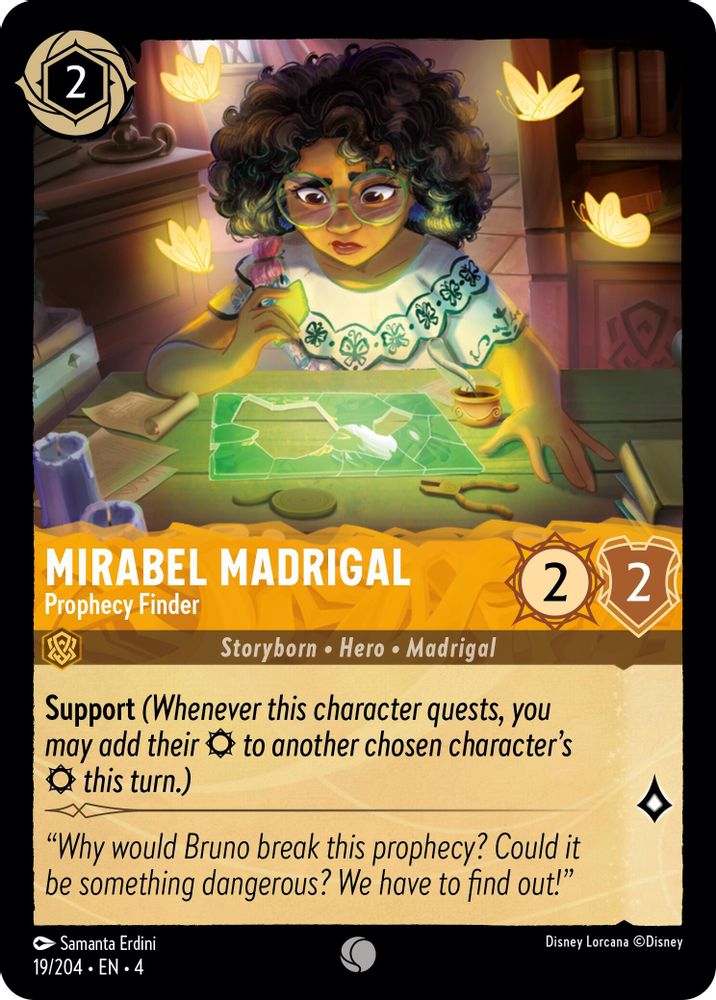Mirabel Madrigal - Prophecy Finder 19/204 Common Ursula's Return Lorcana NM
