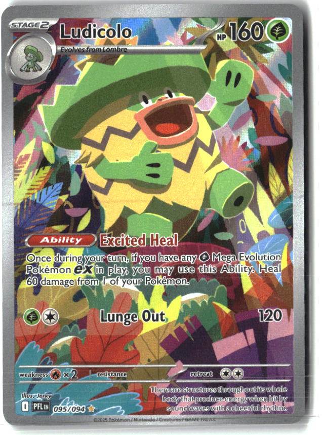 Ludicolo 095/094 Illustration Rare Phantasmal Flames Pokemon Holo Near Mint
