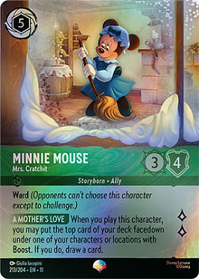 Minnie Mouse - Mrs. Cratchit (Epic) 213/204 Epic Winterspell Lorcana Holo NM