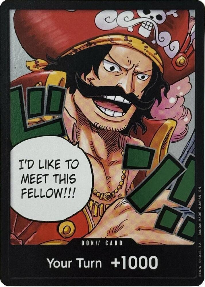 DON!! Card (Gol.D.Roger) DON!! Carrying On His Will One Piece Foil Near Mint