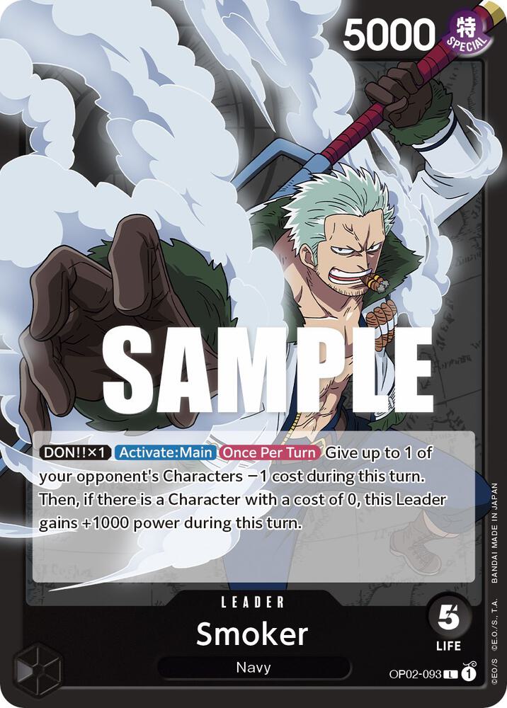 Smoker (093) OP02-093 Leader Paramount War One Piece Near Mint