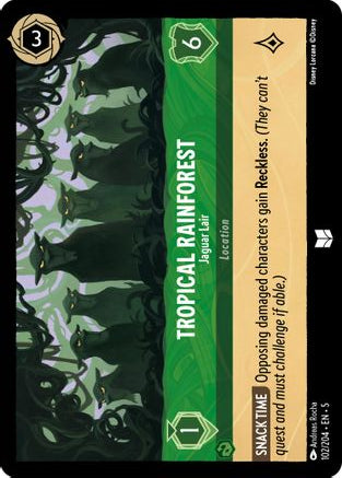 Tropical Rainforest - Jaguar Lair 102/204 Uncommon Shimmering Skies Lorcana NM