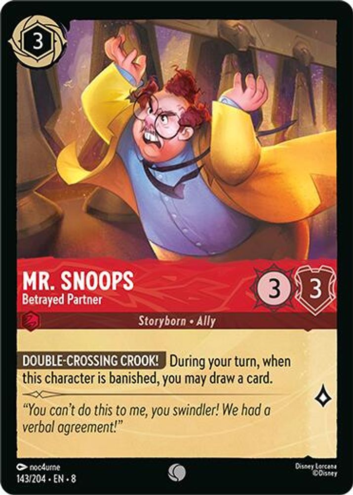 Mr. Snoops - Betrayed Partner 143/204 Common Reign of Jafar Lorcana Near Mint