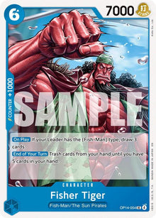 Fisher Tiger OP14-054 Uncommon The Azure Sea's Seven One Piece Near Mint