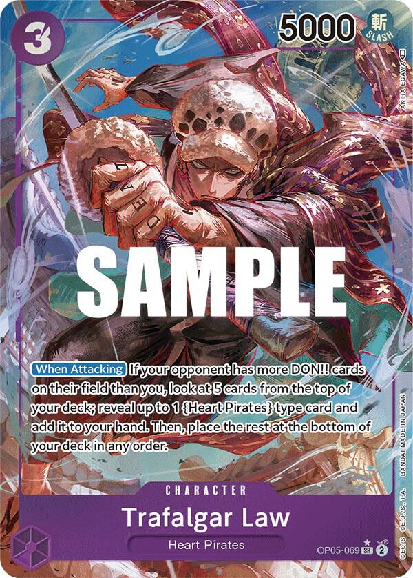 Trafalgar Law (Alternate Art) (069) OP05-069 Awakening of the New Era One Piece Foil NM