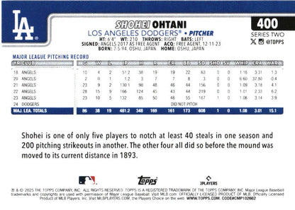 2025 Topps Shohei Ohtani baseball