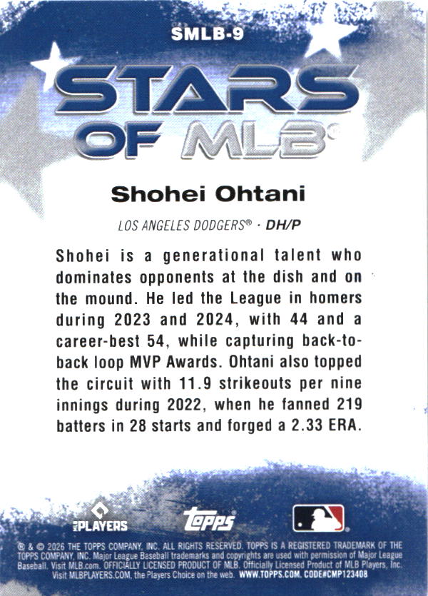 2026 Topps Shohei Ohtani Stars of MLB baseball