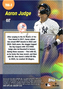 2026 Topps Aaron Judge Titans of the Game baseball
