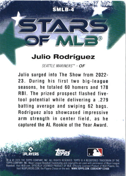 2026 Topps Julio Rodríguez Stars of MLB baseball