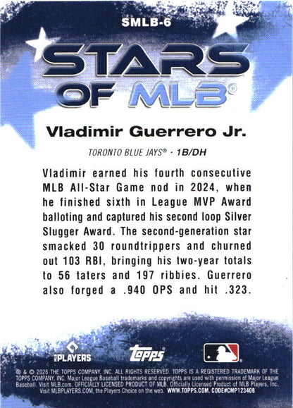2026 Topps Vladimir Guerrero Jr. Stars of MLB baseball