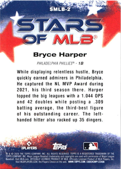2026 Topps Bryce Harper Stars of MLB baseball
