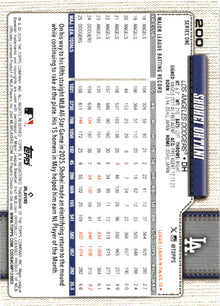 2026 Topps Shohei Ohtani baseball