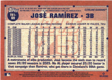 2026 Topps José Ramírez 1991 Topps Baseball 35th Pink (Series One) baseball