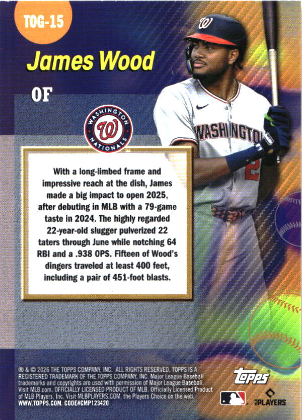 2026 Topps James Wood Titans of the Game baseball