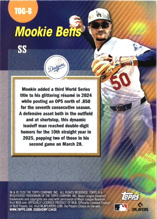 2026 Topps Mookie Betts Titans of the Game baseball