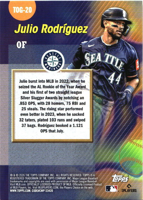 2026 Topps Julio Rodríguez Titans of the Game baseball