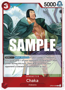 Chaka OP04-008 Rare Kingdoms of Intrigue One Piece Foil Near Mint