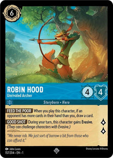 Robin Hood - Unrivaled Archer 157/204 Super Rare The First Chapter Lorcana NM