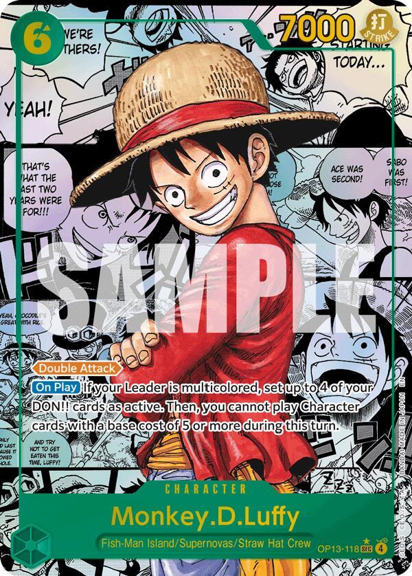 Monkey.D.Luffy (118) (Super Alternate Art) OP13-118 Carrying On His Will One Piece Foil NM