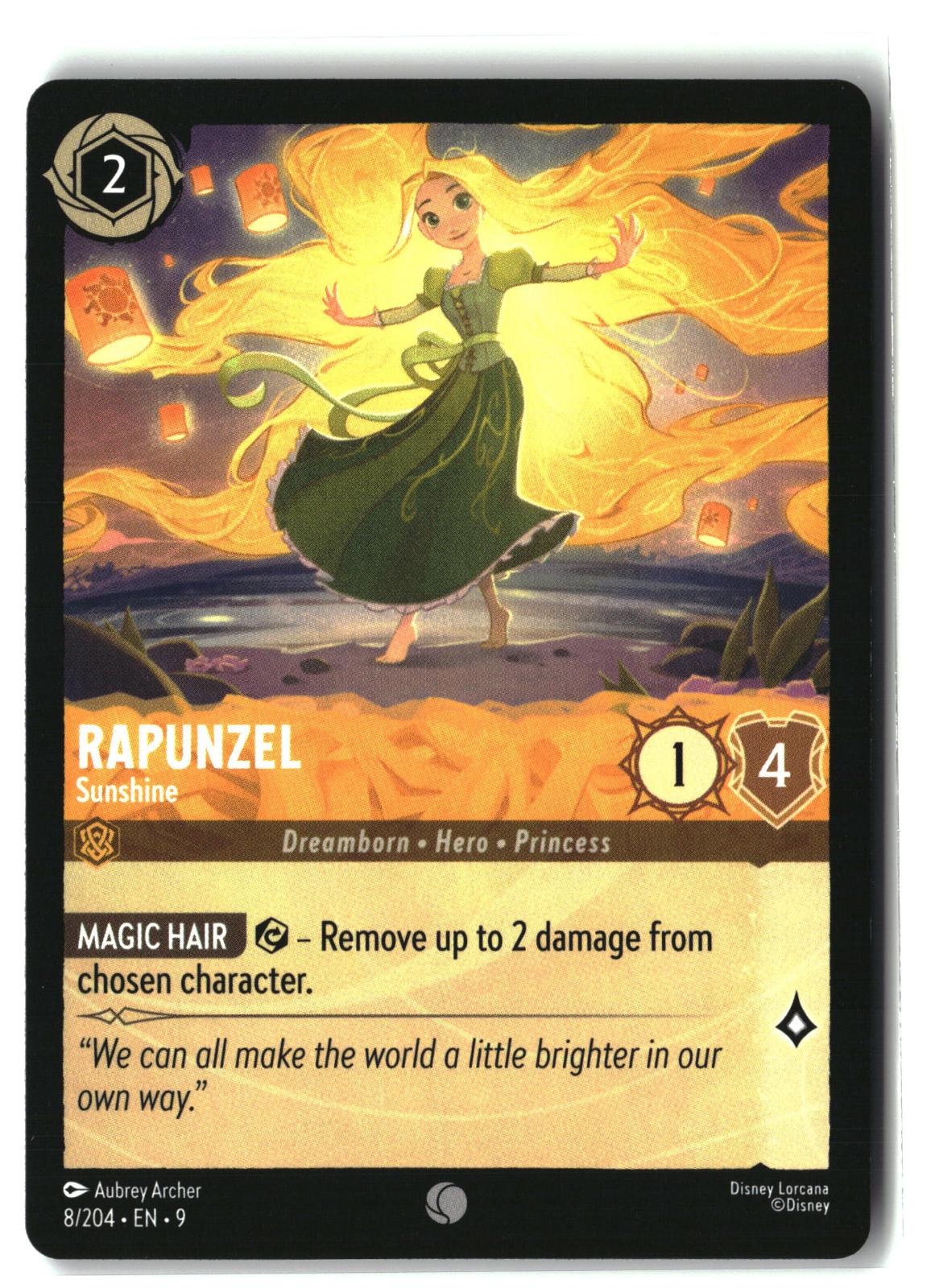 Rapunzel - Sunshine 8/204 Common Fabled Lorcana Lightly Played