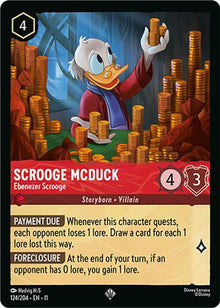 Scrooge McDuck - Ebenezer Scrooge 124/204 Super Rare Winterspell Lorcana NM