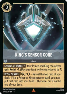 King's Sensor Core 200/204 Rare Azurite Sea Lorcana Near Mint