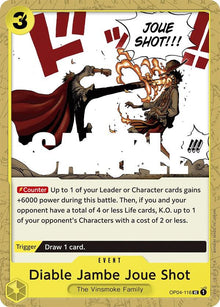 Diable Jambe Joue Shot OP04-116 Uncommon Kingdoms of Intrigue One Piece NM