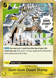 Gum-Gum Dawn Stamp OP13-117 Rare Carrying On His Will One Piece Foil Near Mint