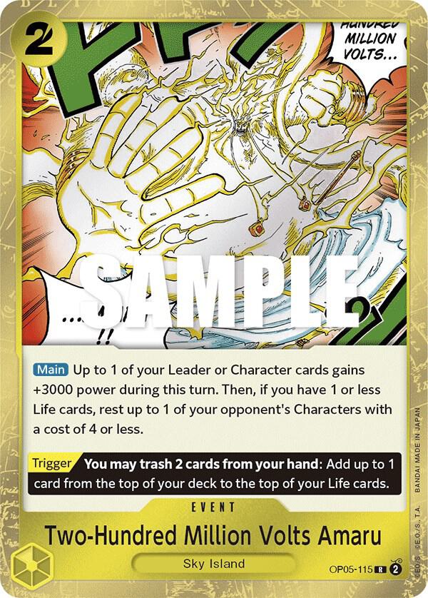 Two-Hundred Million Volts Amaru OP05-115 Awakening of the New Era One Piece Foil NM