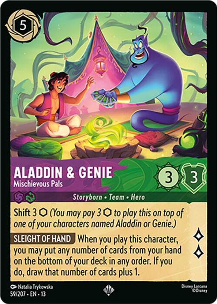 Aladdin & Genie - Mischievous Pals 59/204 Attack of the Vine! Lorcana NM