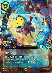 Zipper - Big Helper (Enchanted) 235/204 Enchanted Wilds Unknown Lorcana Holo NM