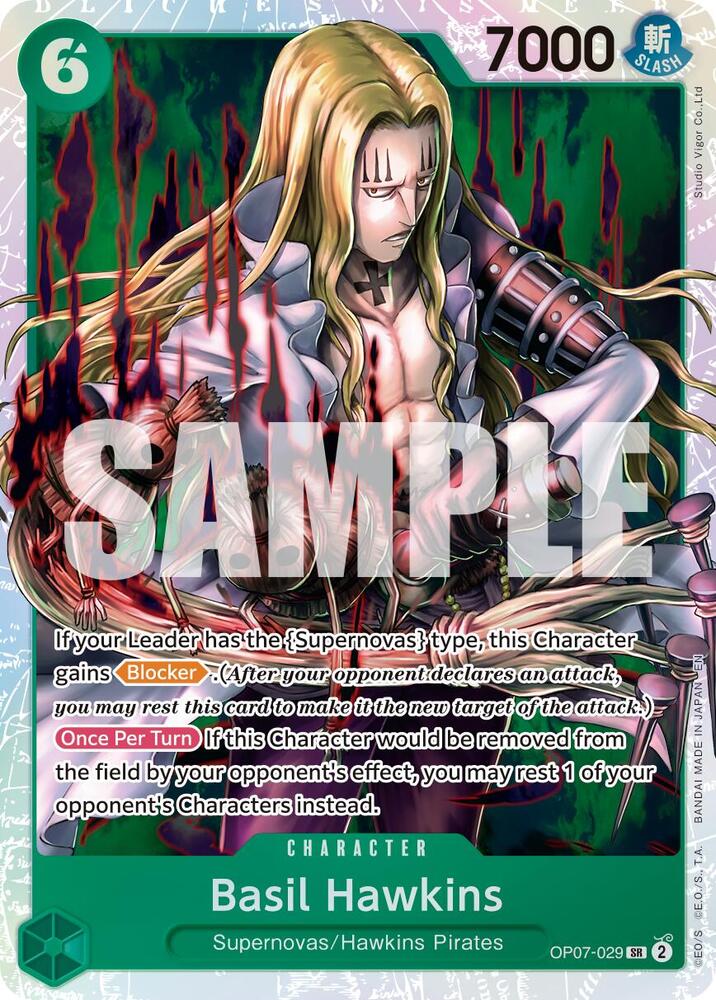 Basil Hawkins (Reprint) OP07-029 Premium Booster -The Best- Vol. 2 One Piece Foil NM