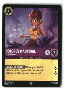 Dolores Madrigal - Easy Listener 51/204 Common Fabled Lorcana Lightly Played