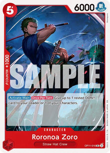 Roronoa Zoro OP11-016 Uncommon A Fist of Divine Speed One Piece Near Mint