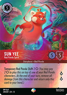 Sun Yee - Red Panda Spirit (Epic) 218/204 Attack of the Vine! Lorcana Holo NM