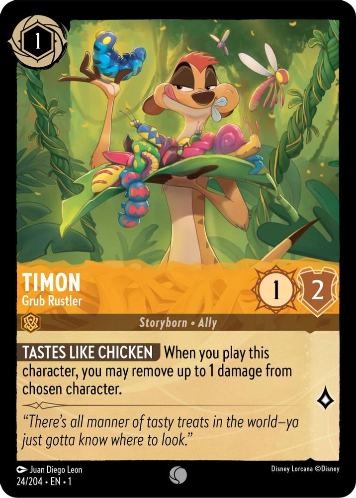 Timon - Grub Rustler 24/204 Common The First Chapter Lorcana Near Mint