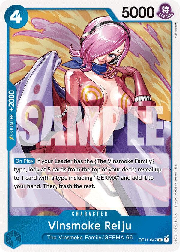Vinsmoke Reiju OP11-047 Rare A Fist of Divine Speed One Piece Foil Near Mint