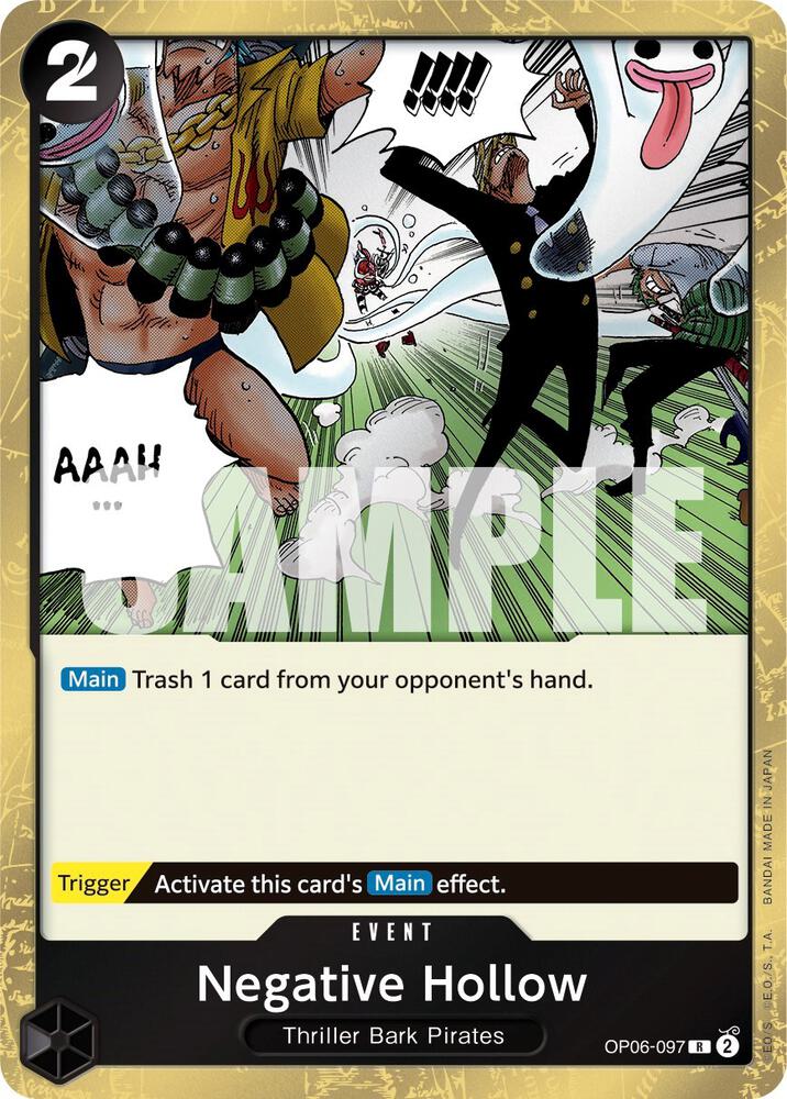 Negative Hollow OP06-097 Rare Wings of the Captain One Piece Foil Near Mint