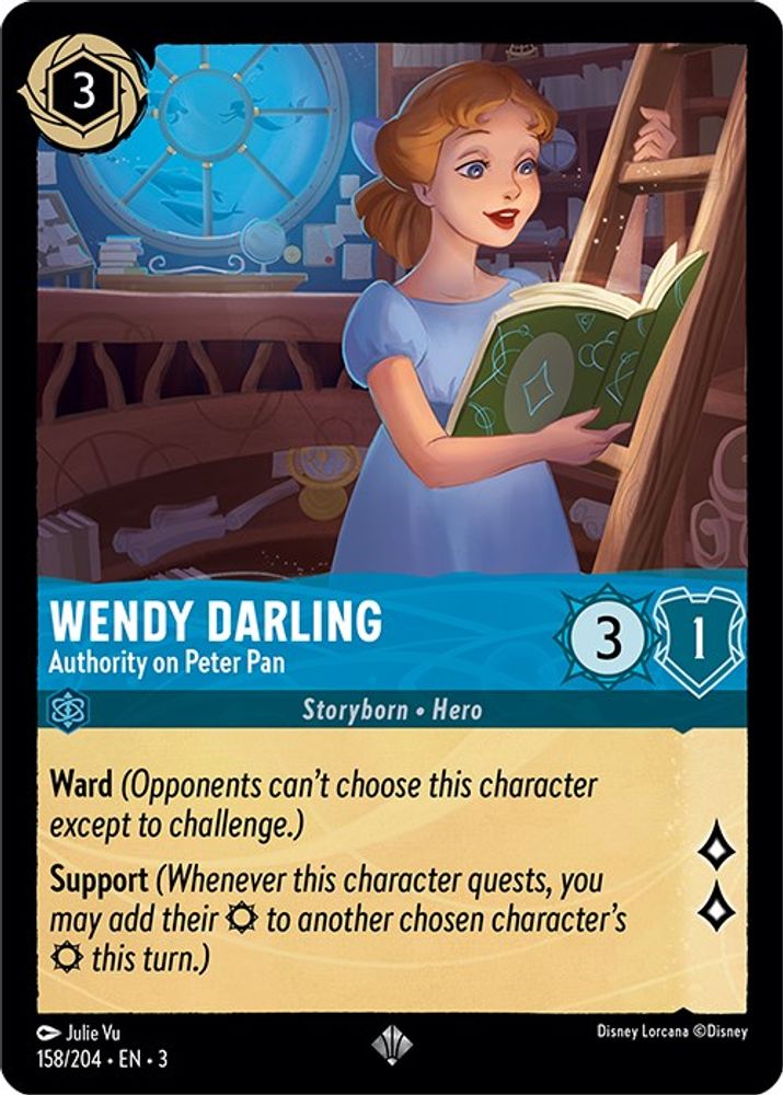 Wendy Darling - Authority on Peter Pan 158/204 Into the Inklands Lorcana NM