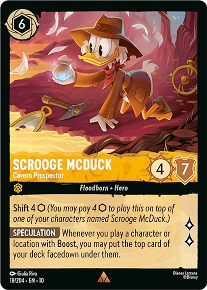 Scrooge McDuck - Cavern Prospector 18/204 Rare Whispers in the Well Lorcana NM