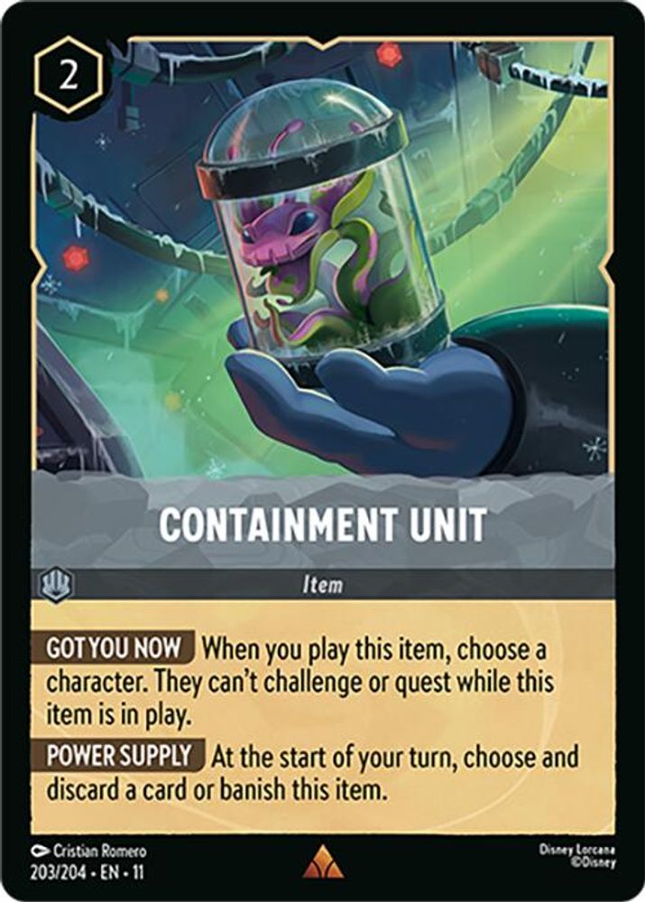 Containment Unit 203/204 Rare Winterspell Lorcana Near Mint