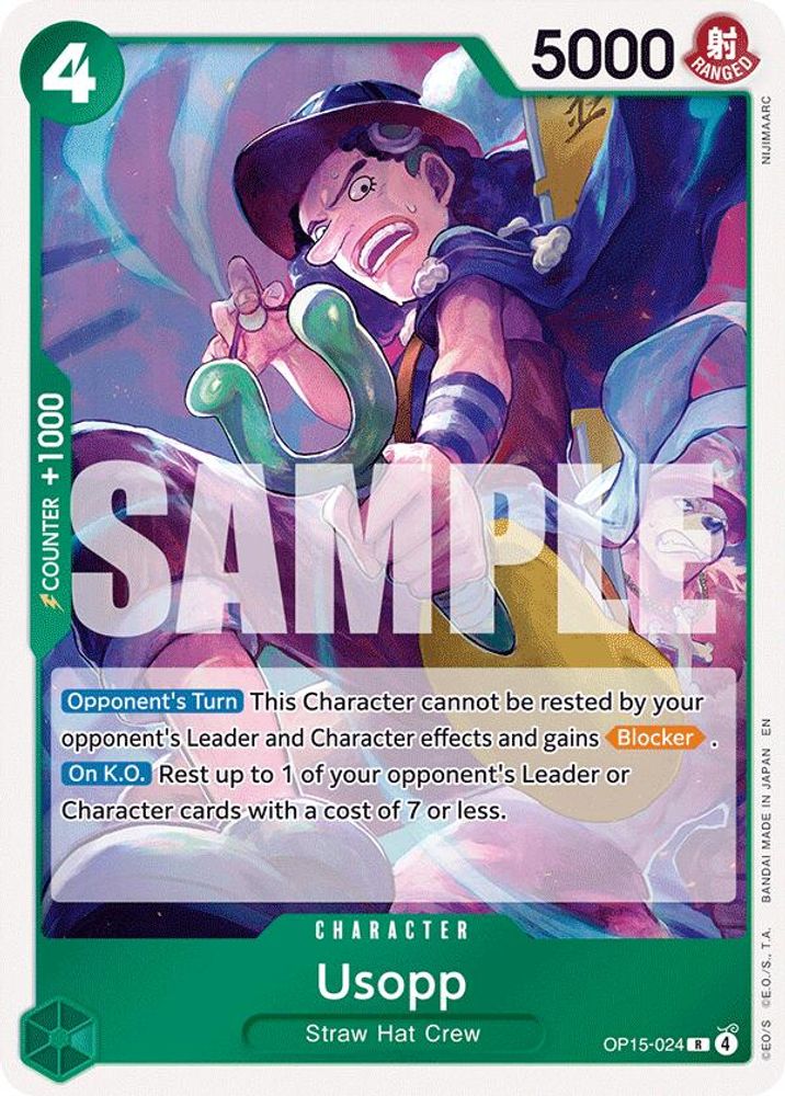 Usopp OP15-024 Rare Adventure on Kami's Island One Piece Foil Near Mint