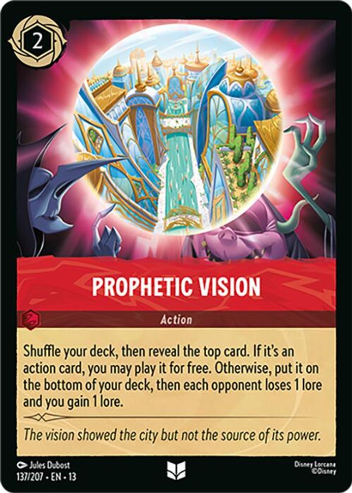 Prophetic Vision 137/204 Uncommon Attack of the Vine! Lorcana Near Mint