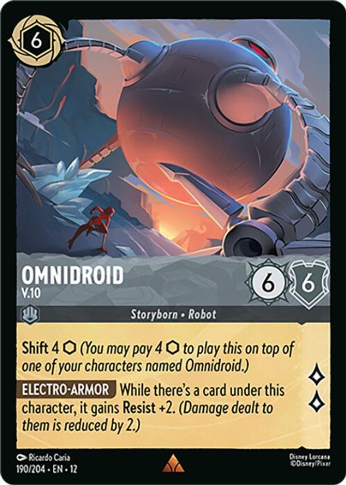 Omnidroid - V.10 190/204 Rare Wilds Unknown Lorcana Near Mint