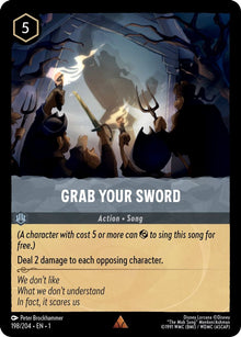 Grab Your Sword 198/204 Rare The First Chapter Lorcana Near Mint