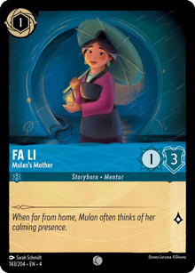 Fa Li - Mulan's Mother 143/204 Common Ursula's Return Lorcana Near Mint