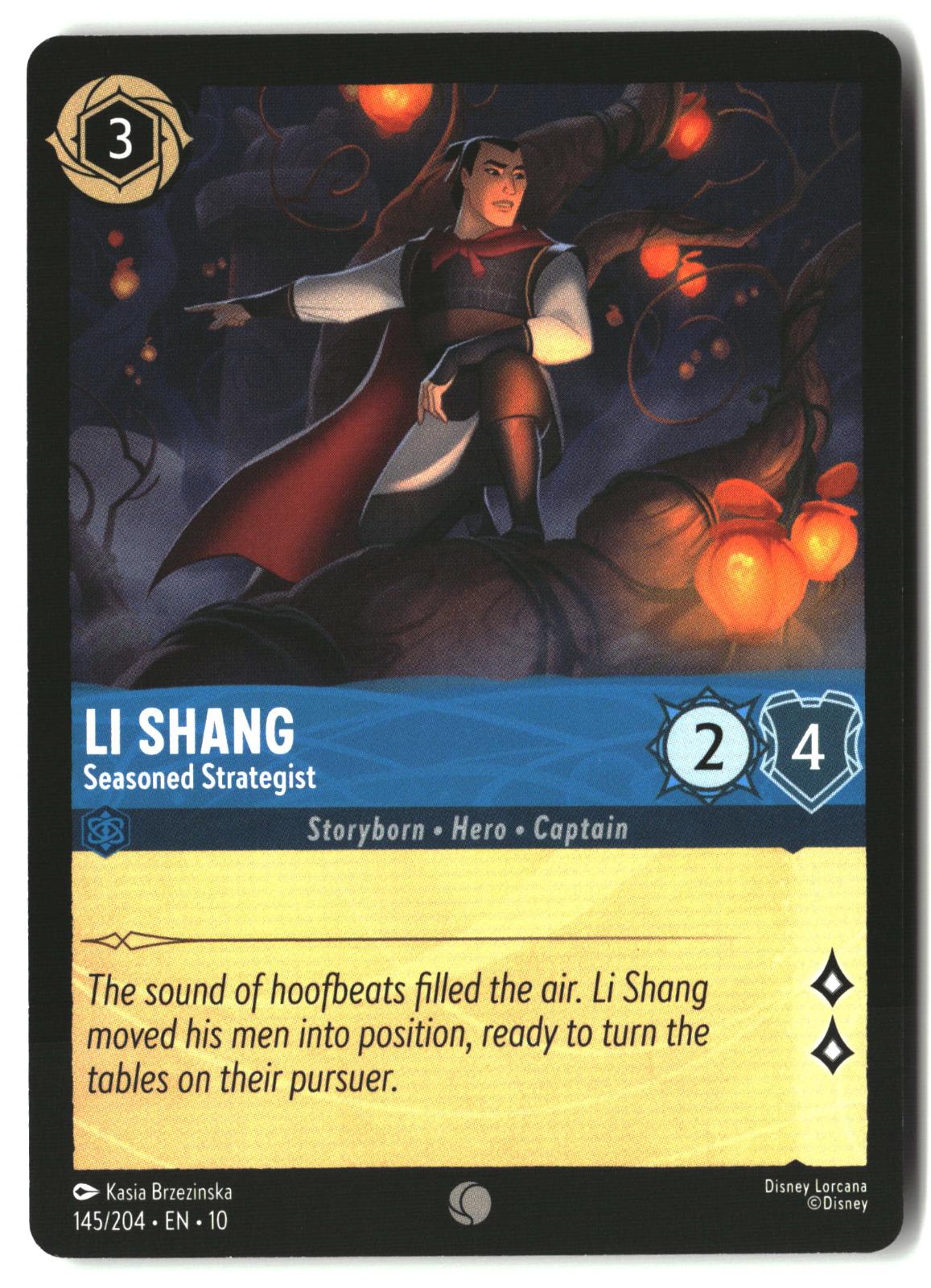 Li Shang - Seasoned Strategist 145/204 Common Whispers in the Well Lorcana LP