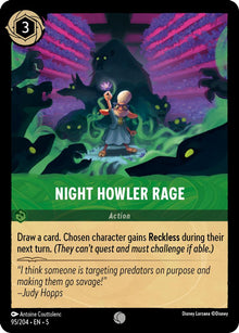 Night Howler Rage 95/204 Common Shimmering Skies Lorcana Near Mint