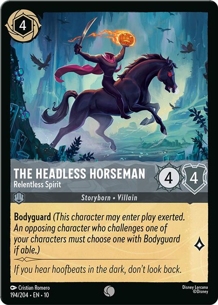The Headless Horseman - Relentless Spirit 194/204 Lorcana NM